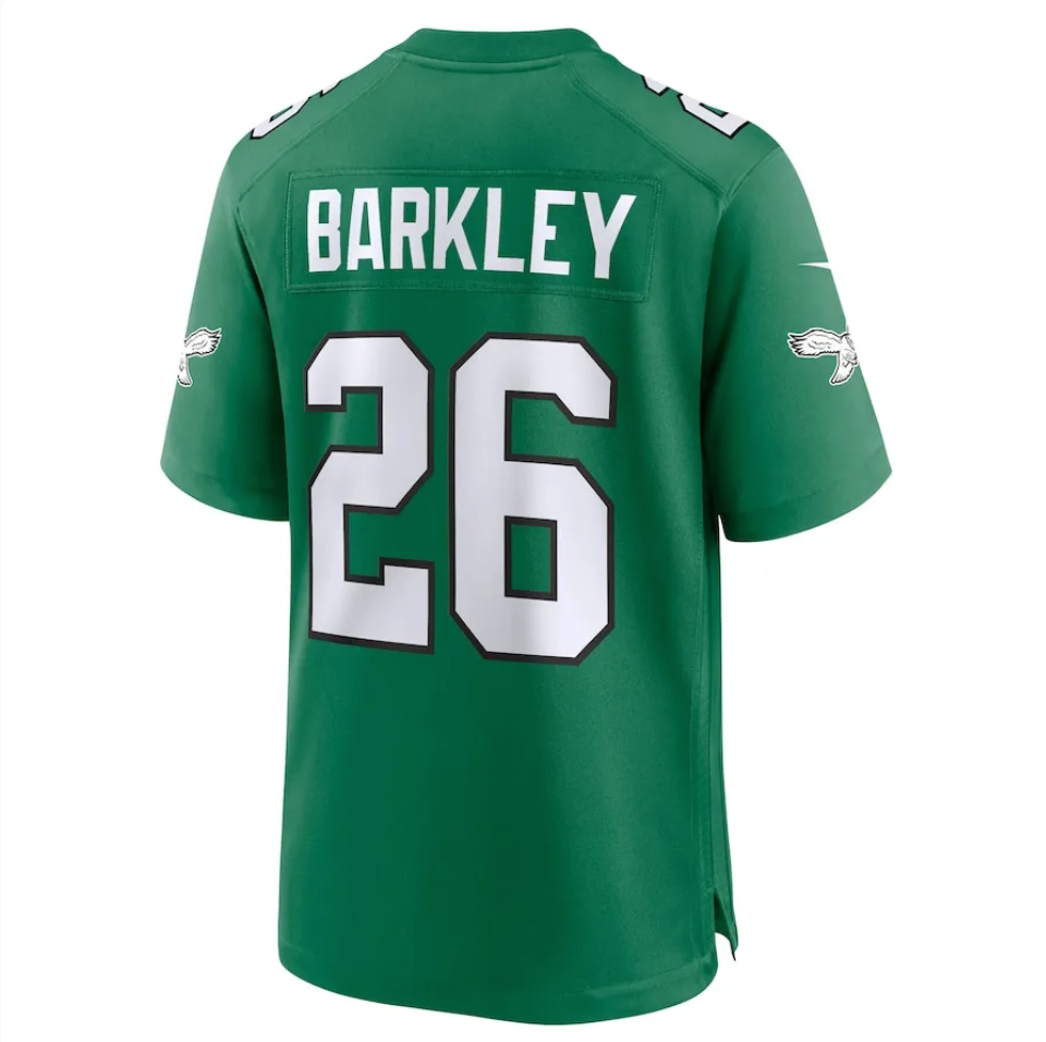 Men's Philadelphia Eagles Saquon Barkley Kelly Green Alternate Game Jersey