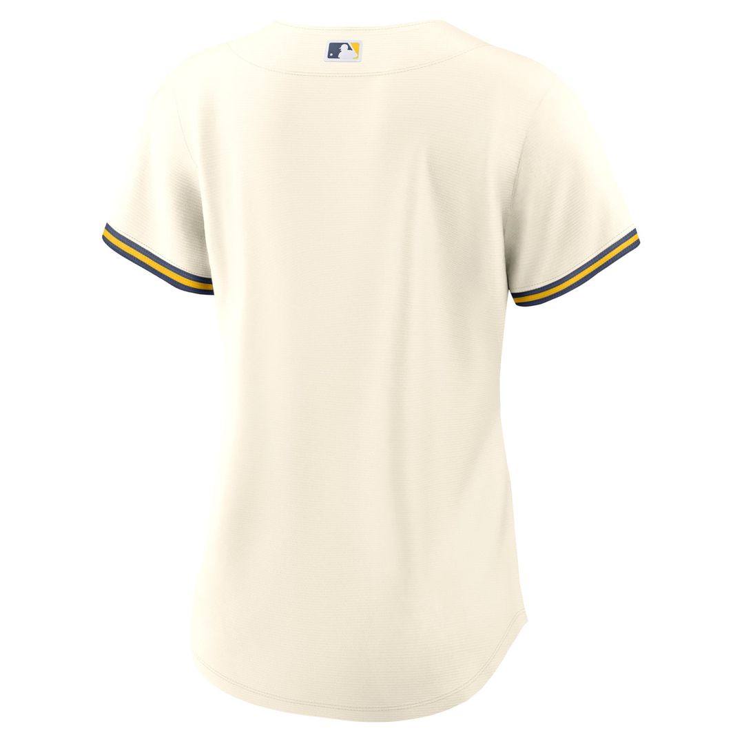 Milwaukee Brewers Nike Women's Home Replica Team Jersey - Cream