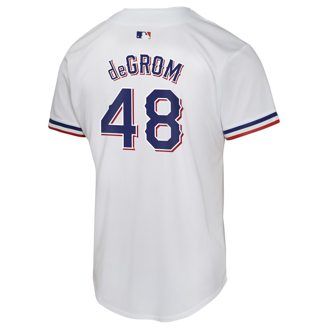 Jacob deGrom Texas Rangers Nike Youth Home Game Player Jersey - White