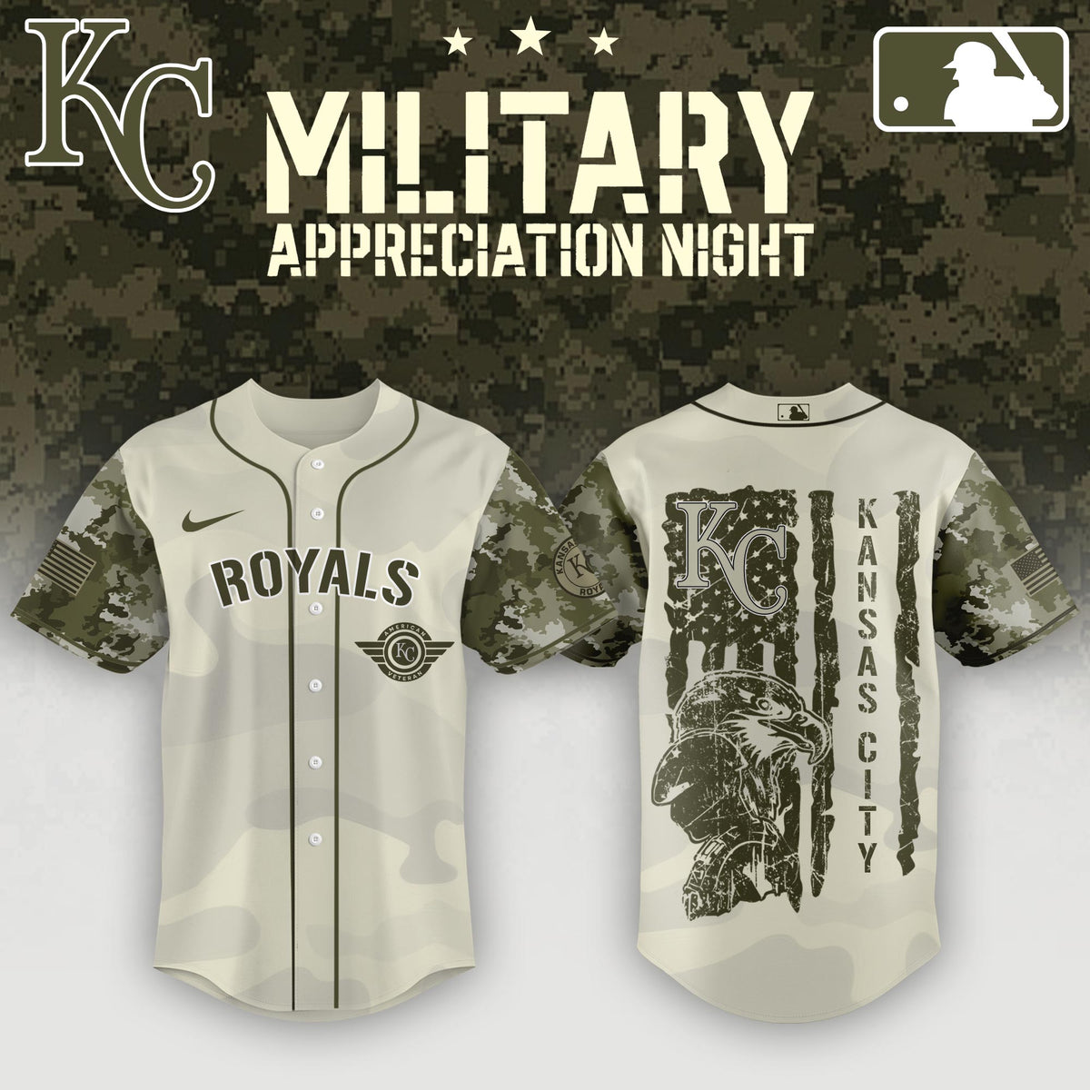 Kansas City Royals Armed Forces Day Jersey