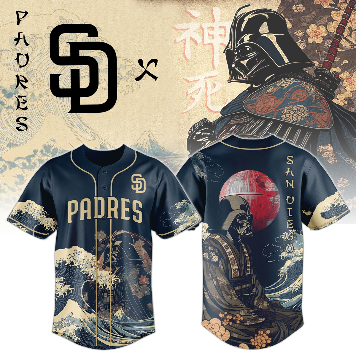 Lord Darth Vader San Diego Padres Japan Edition Jersey