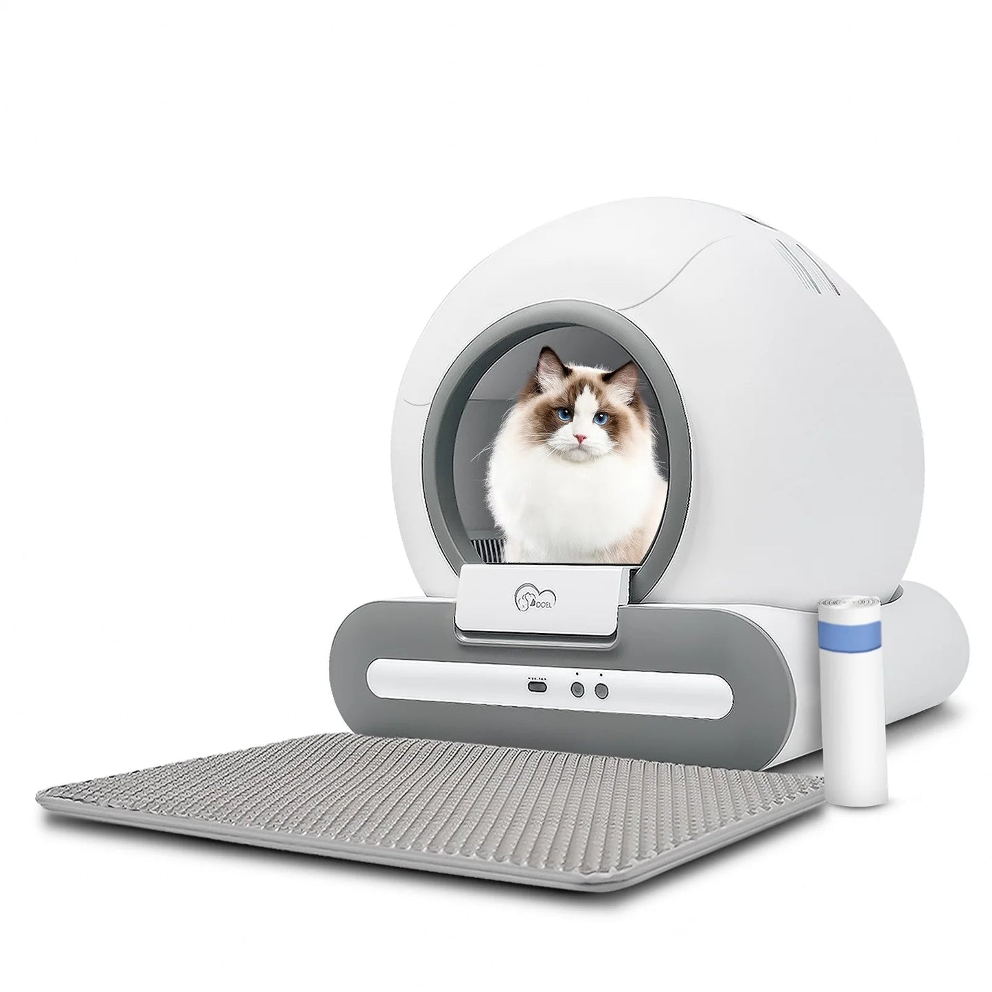 Cat Litter Box with Self-Cleaning and App Control