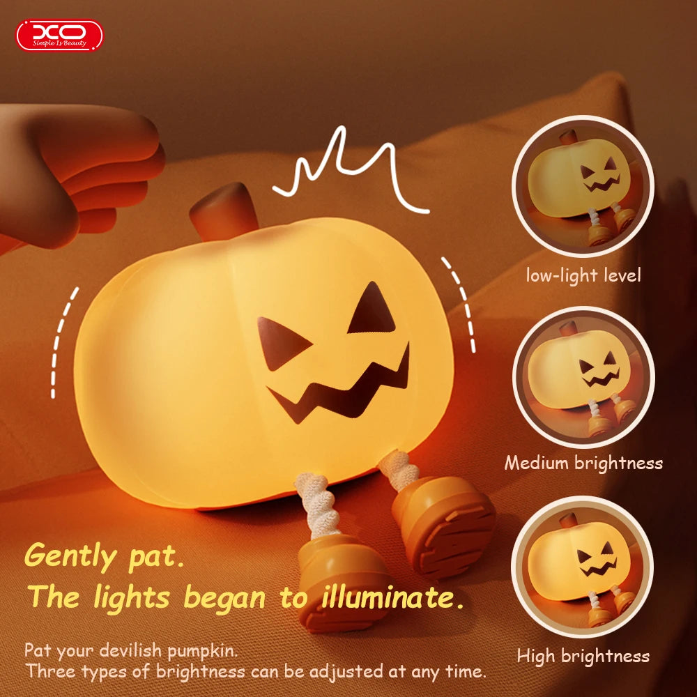 Glow-in-the-Dark Pumpkin Light – Halloween Decoration