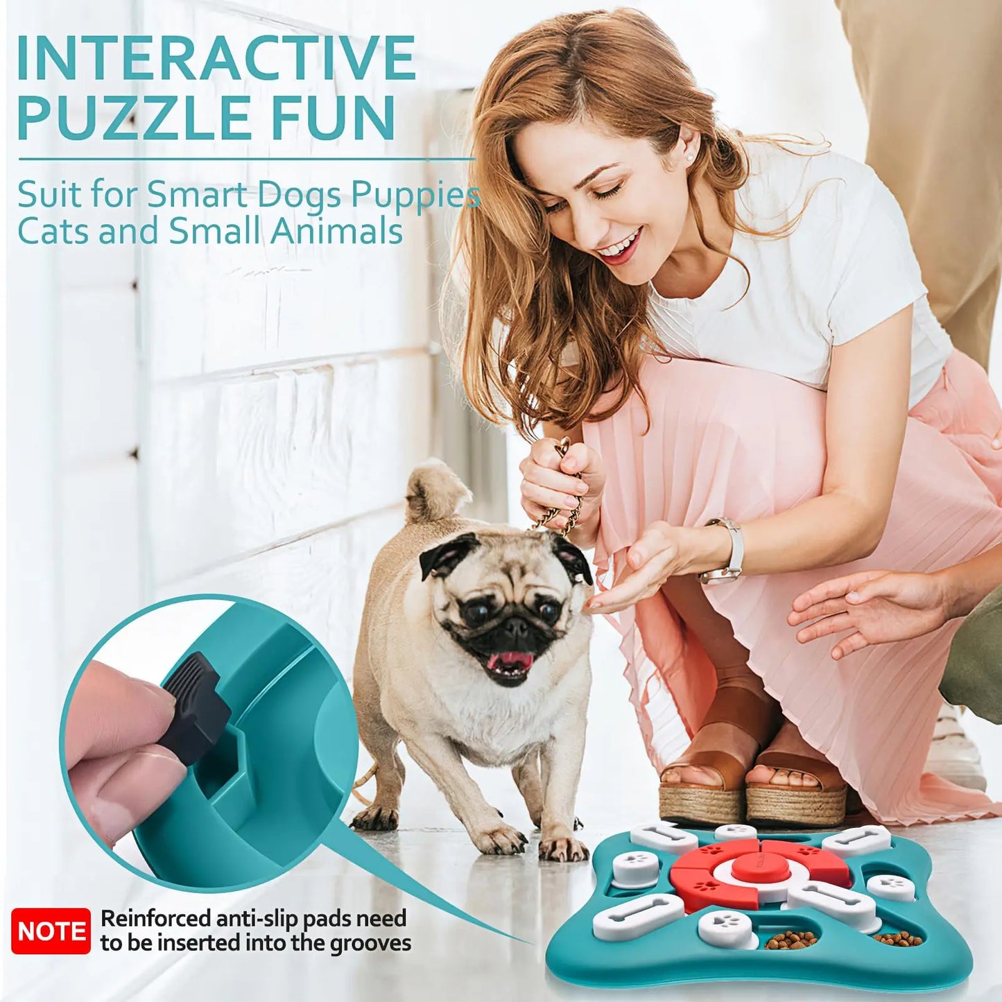 Interactive Dog Puzzle Toy – Treat Dispensing