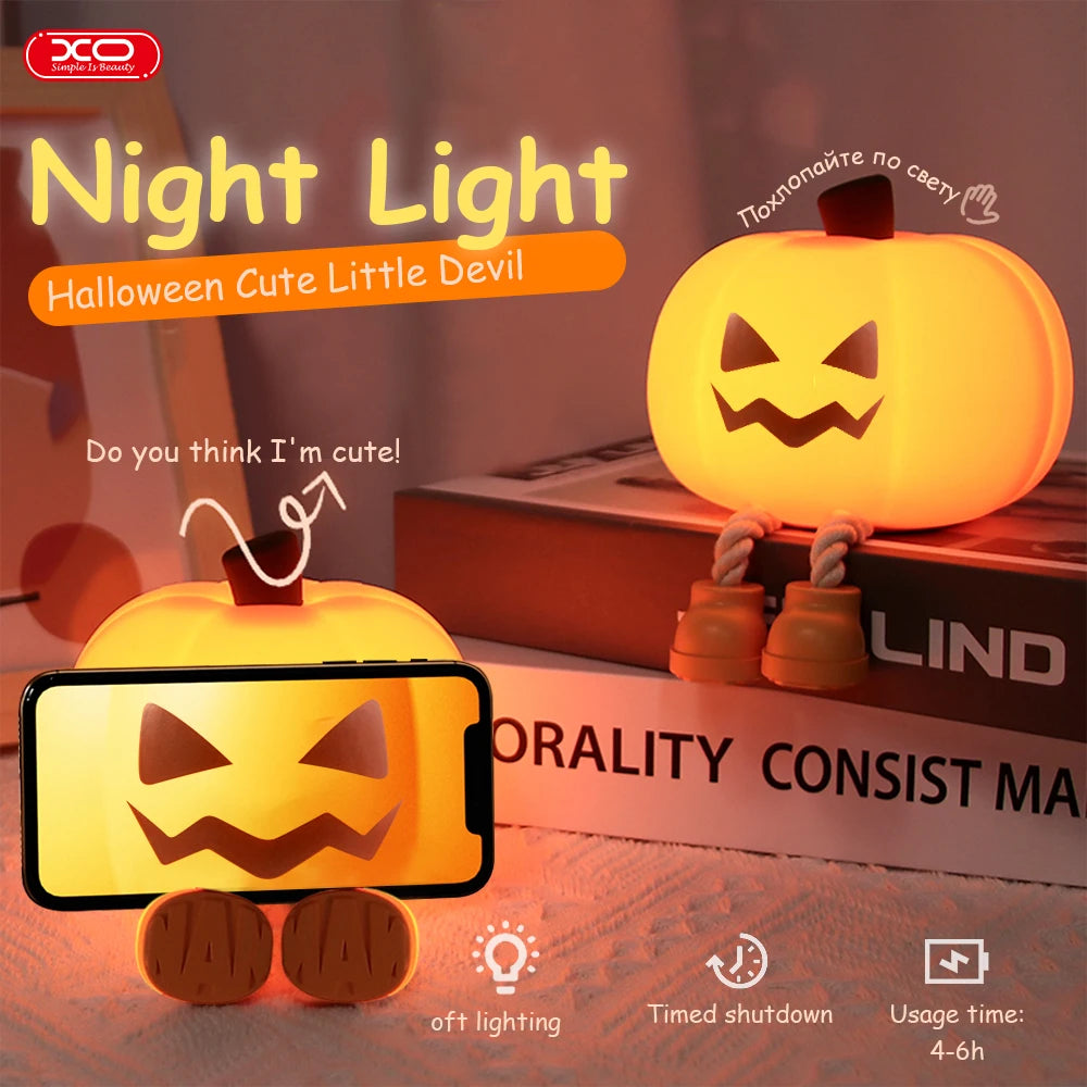 Glow-in-the-Dark Pumpkin Light – Halloween Decoration
