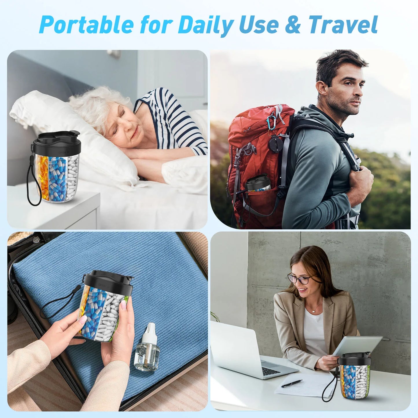 7-Compartment Pill Organizer – Weekly Travel Case