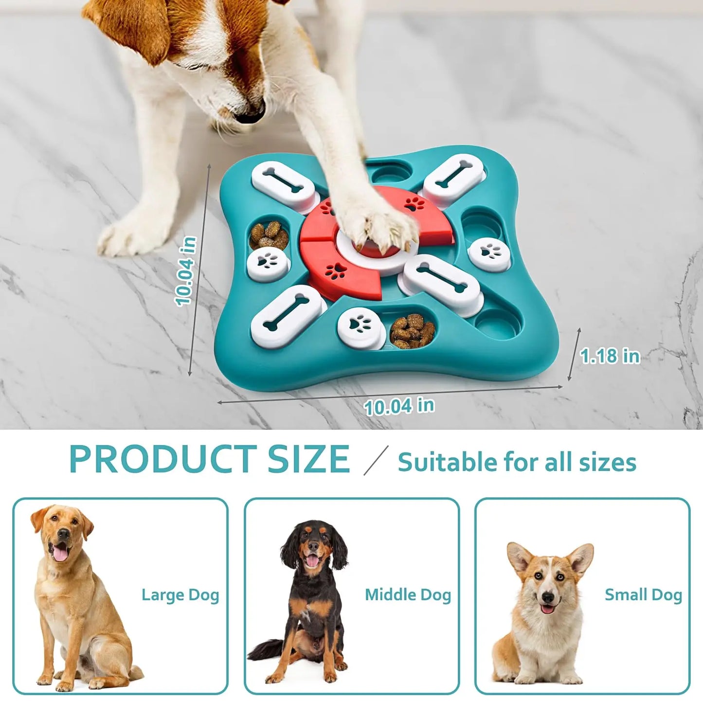 Interactive Dog Puzzle Toy – Treat Dispensing