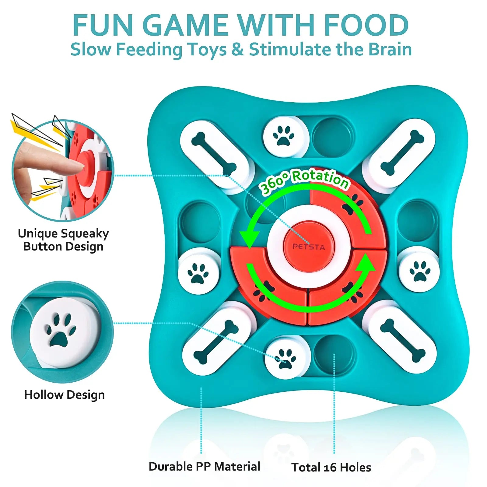 Interactive Dog Puzzle Toy – Treat Dispensing