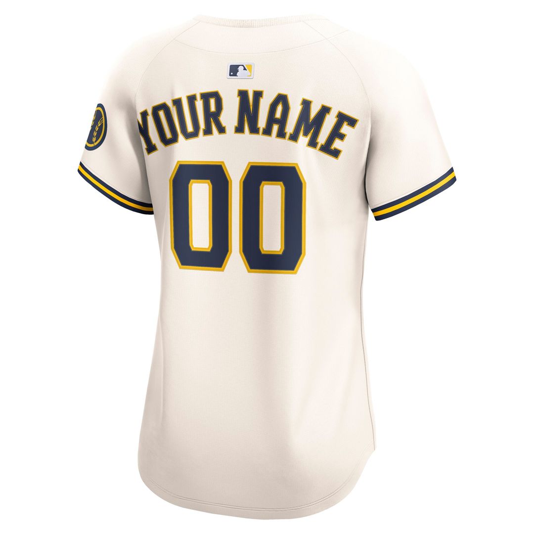 Milwaukee Brewers Nike Women's Home Limited Custom Jersey - Cream