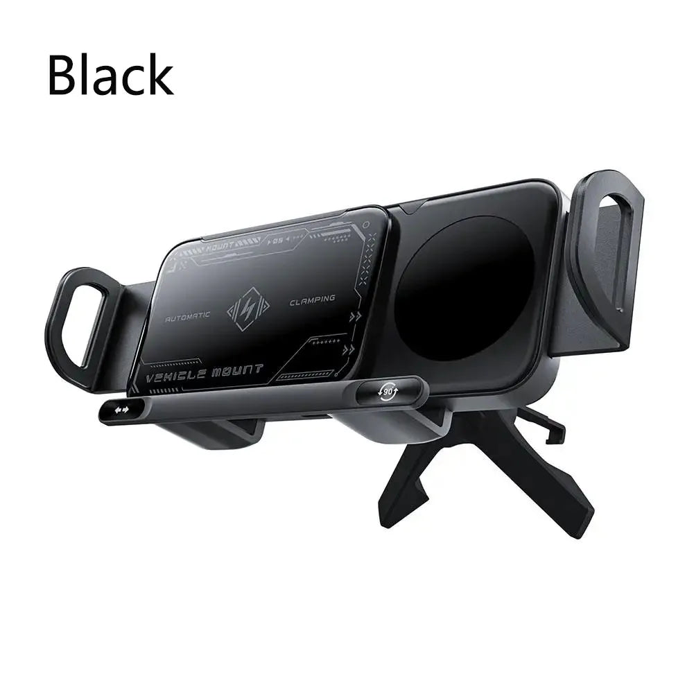 High Intelligent Mobile Phone/Pad Holder, Magnetic Phone Holder for Car, 2 in 1 Auto Rotating Phone Holder, Wireless Car Charger