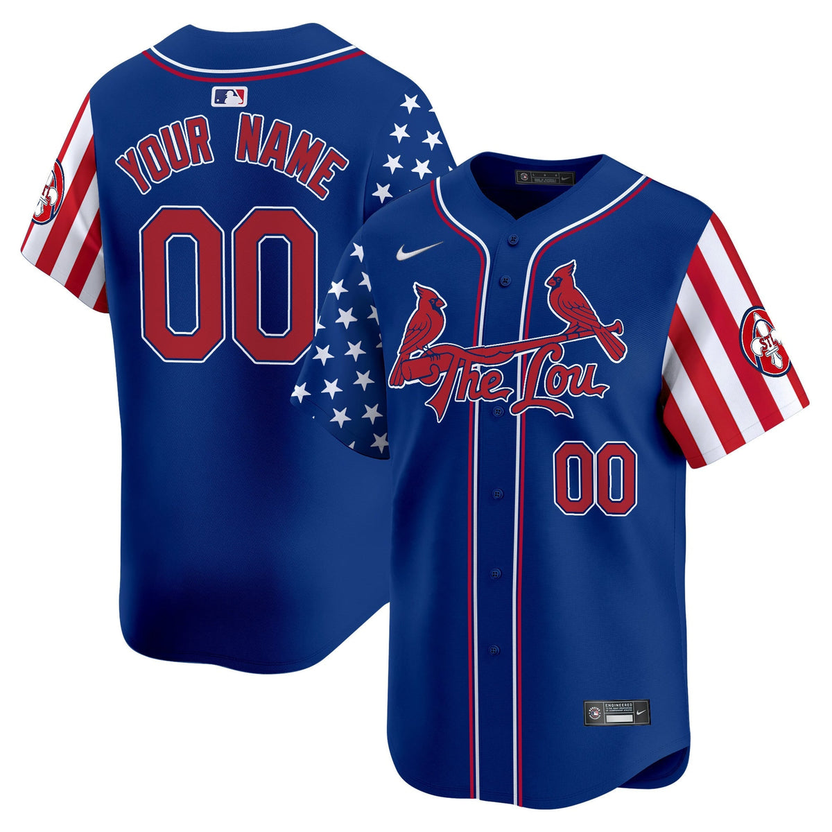 St. Louis Cardinals 2025 Independence Day Vapor Premier Limited Custom Jersey - All Stitched