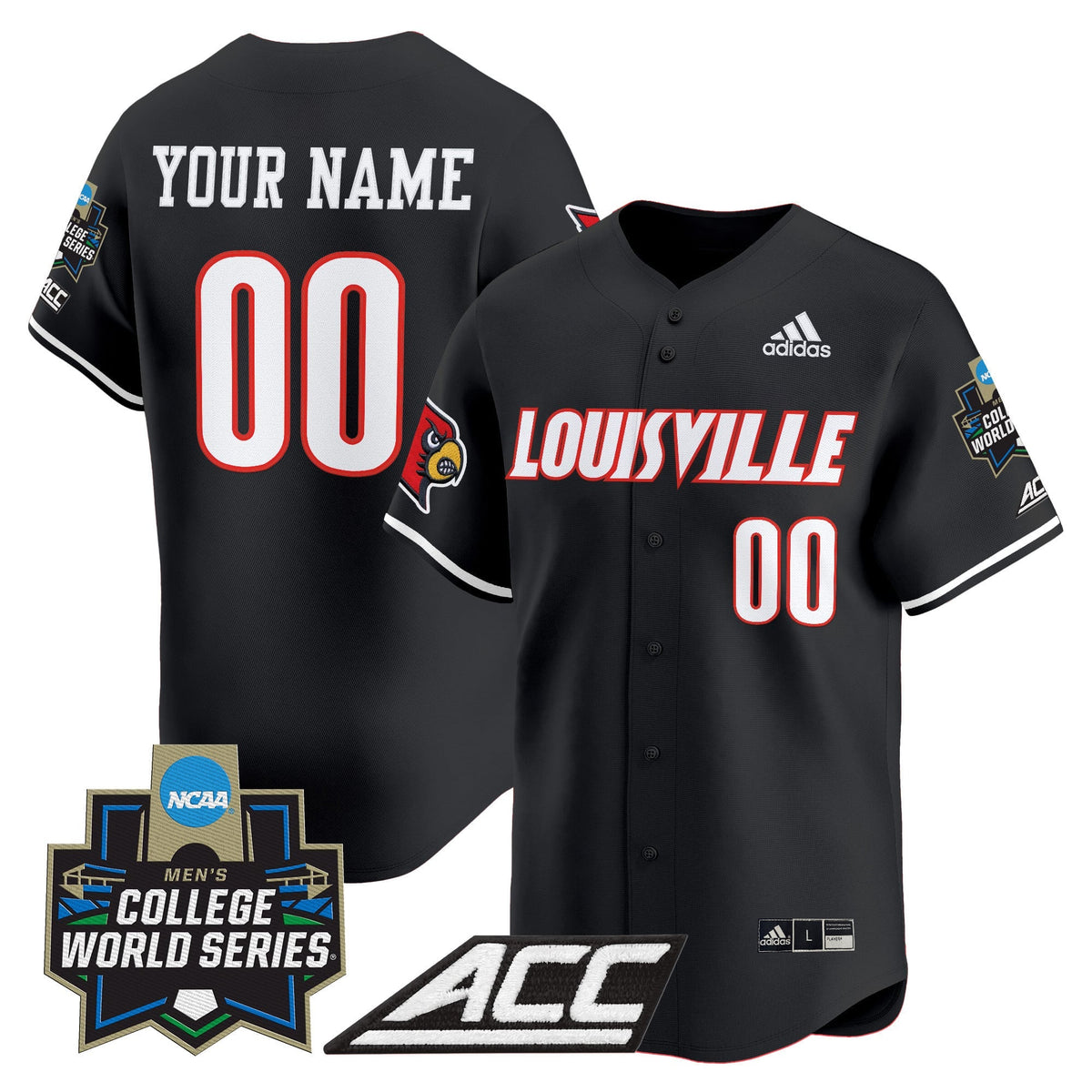 Louisville Cardinals 2025 World Series Vapor Premier Limited Custom Jersey - All Stitched