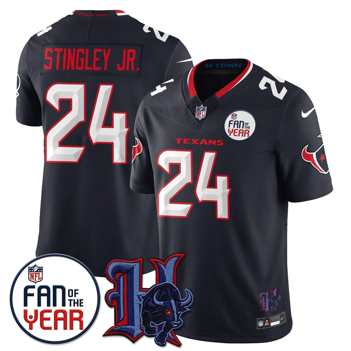 Houston Texans "Fan Of The Year" Jersey - All Stitched