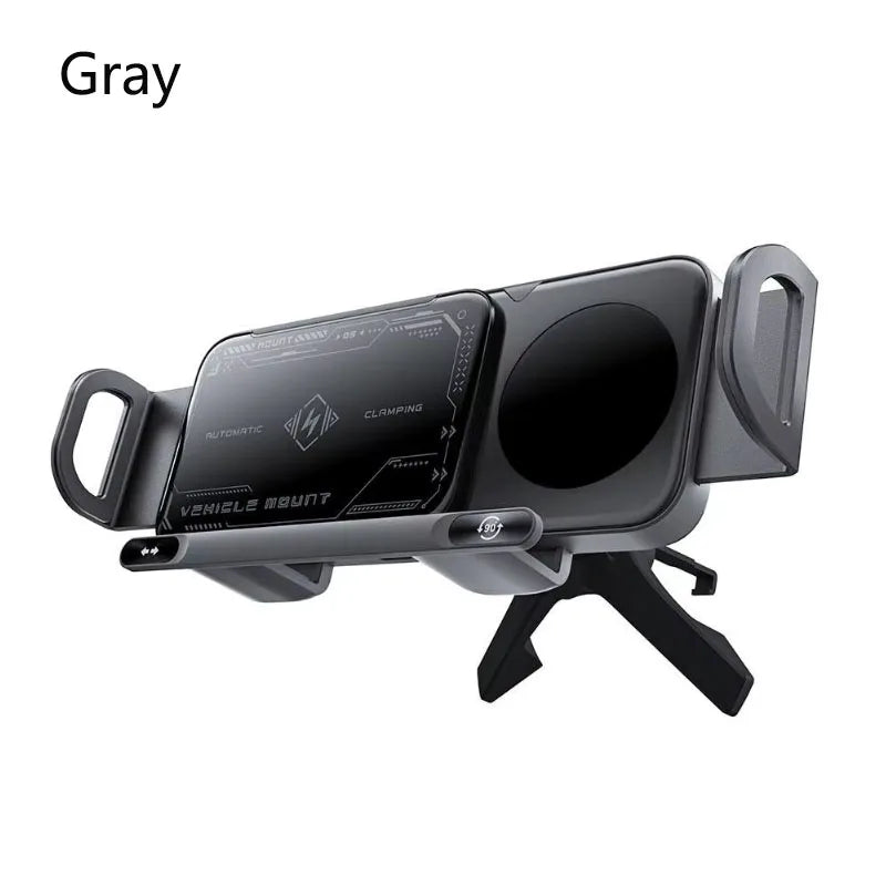 High Intelligent Mobile Phone/Pad Holder, Magnetic Phone Holder for Car, 2 in 1 Auto Rotating Phone Holder, Wireless Car Charger