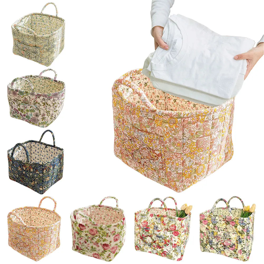 Boho Floral Laundry Basket