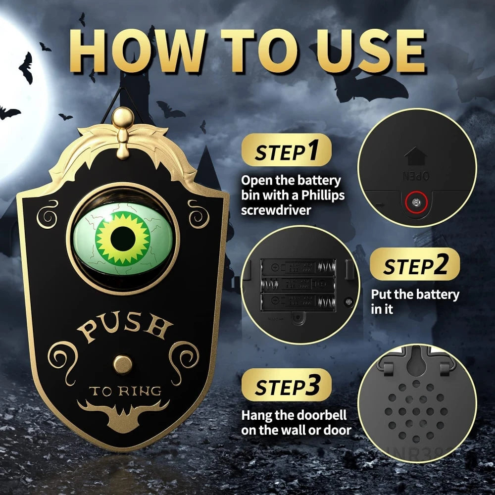 Halloween Glowing Doorbell Décor
