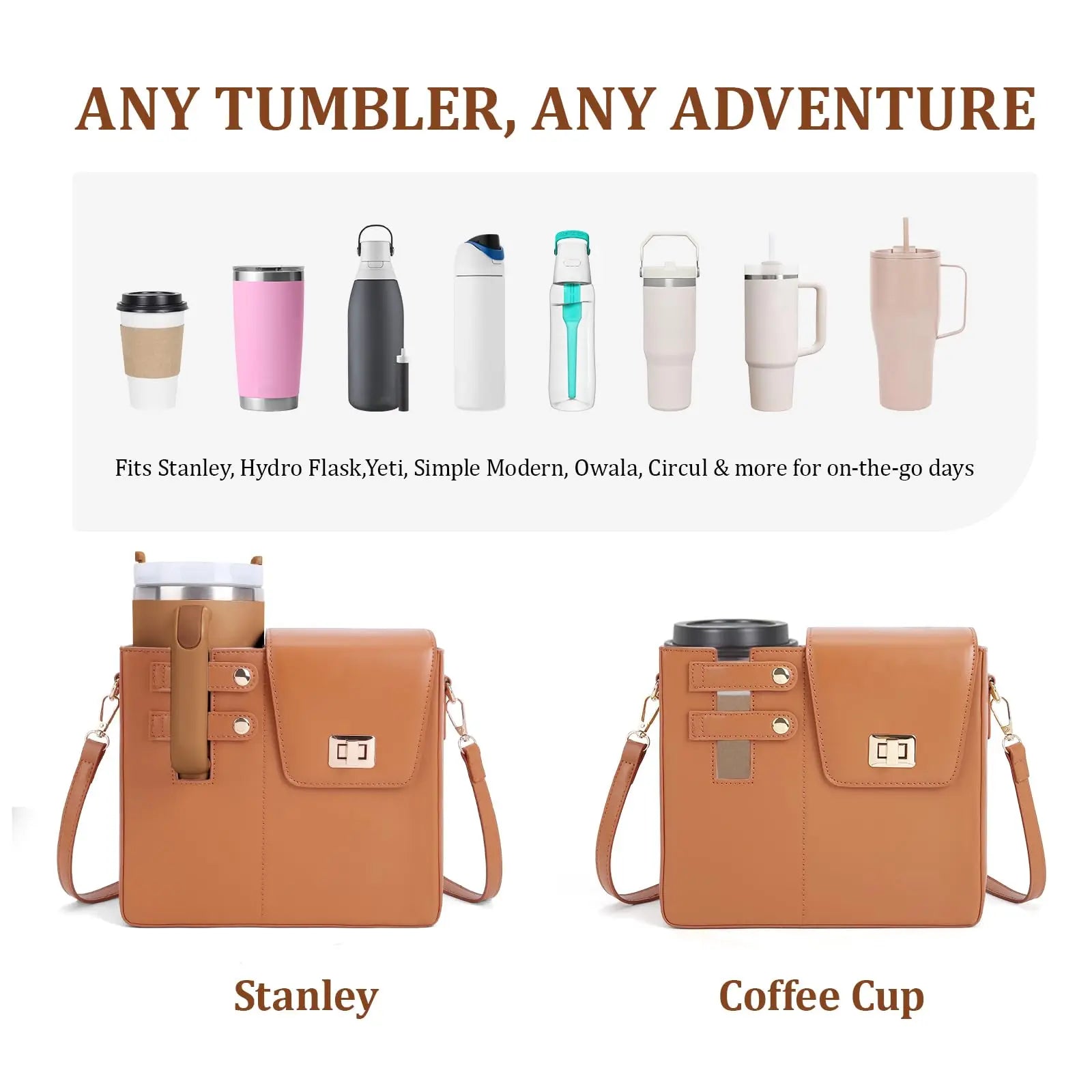 Portable Cup Holder Crossbody Bag