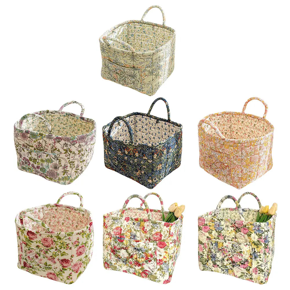Boho Floral Laundry Basket