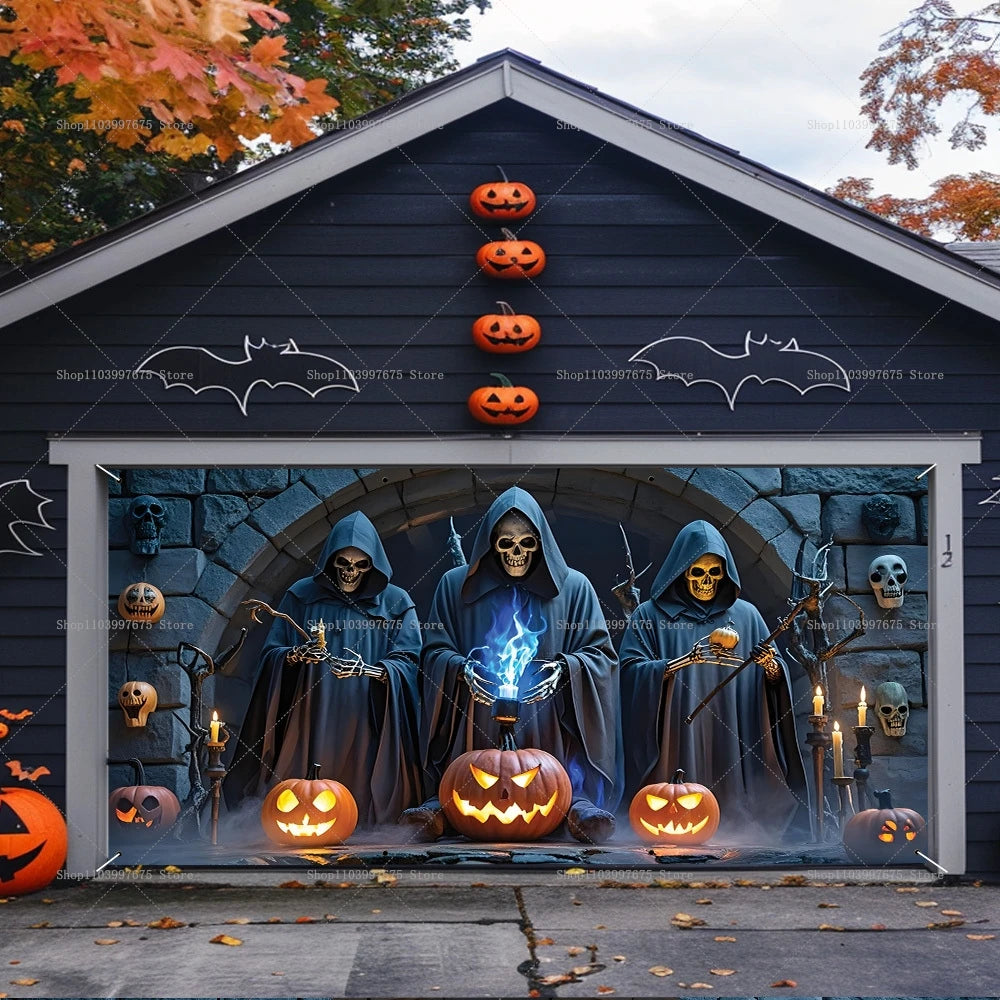Spooky Halloween Garage Banner