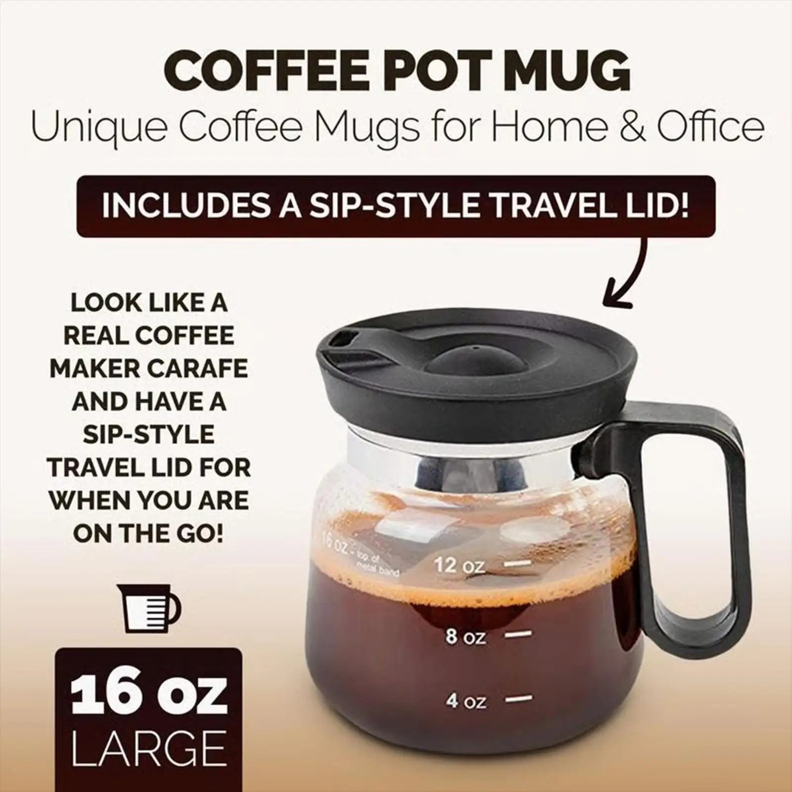 Elegant Glass Travel Mug
