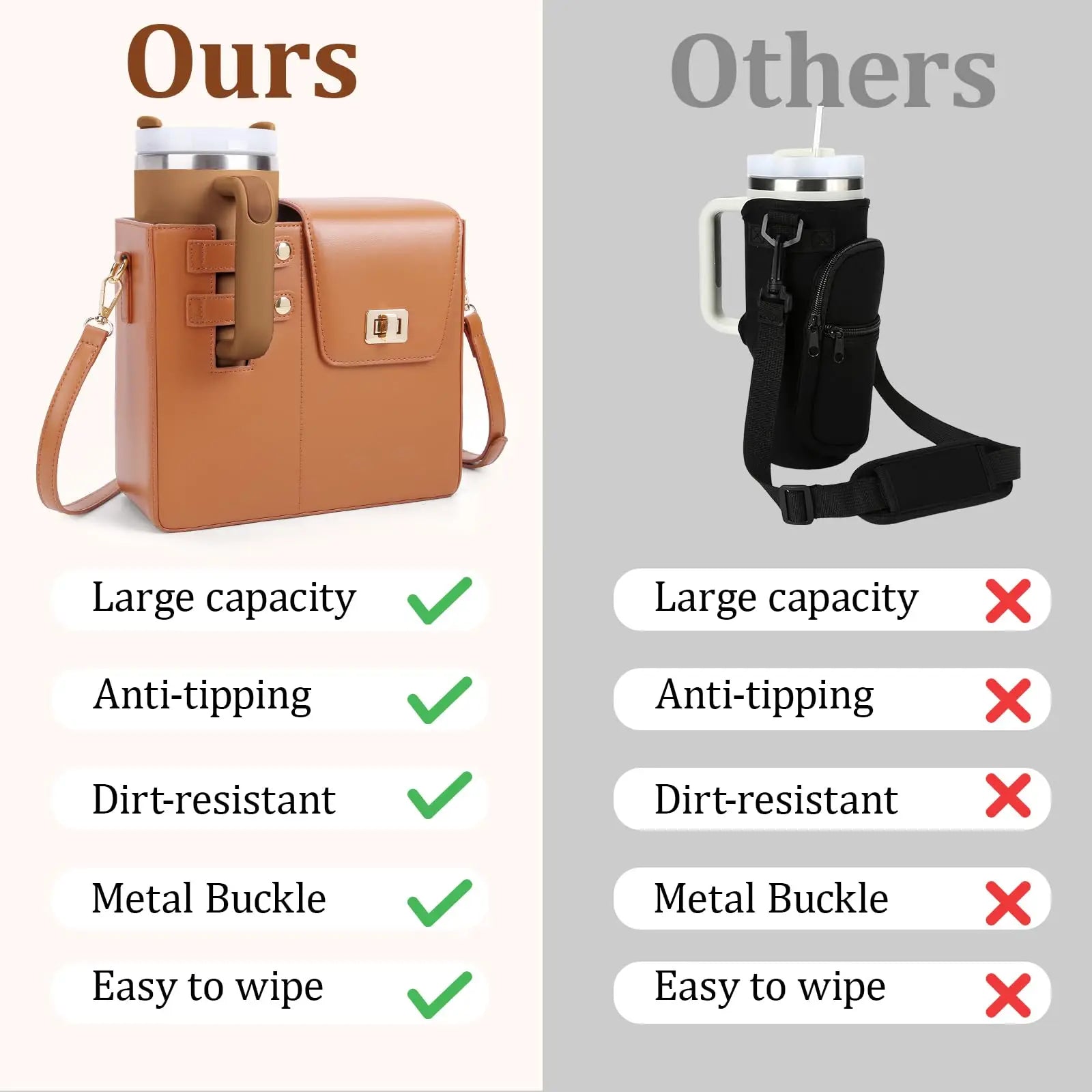 Portable Cup Holder Crossbody Bag
