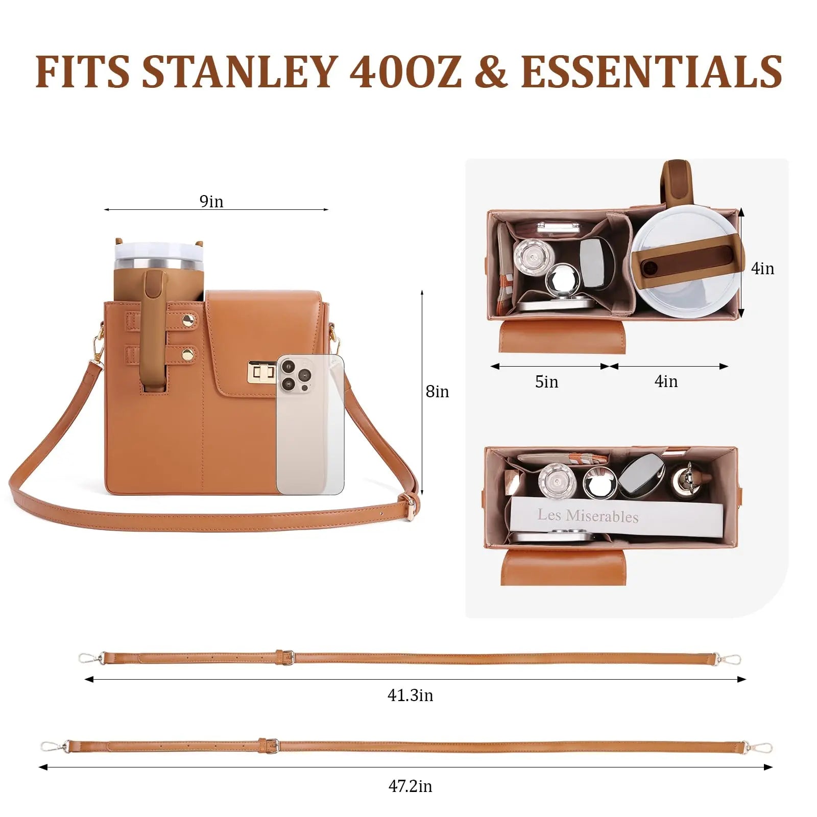Portable Cup Holder Crossbody Bag