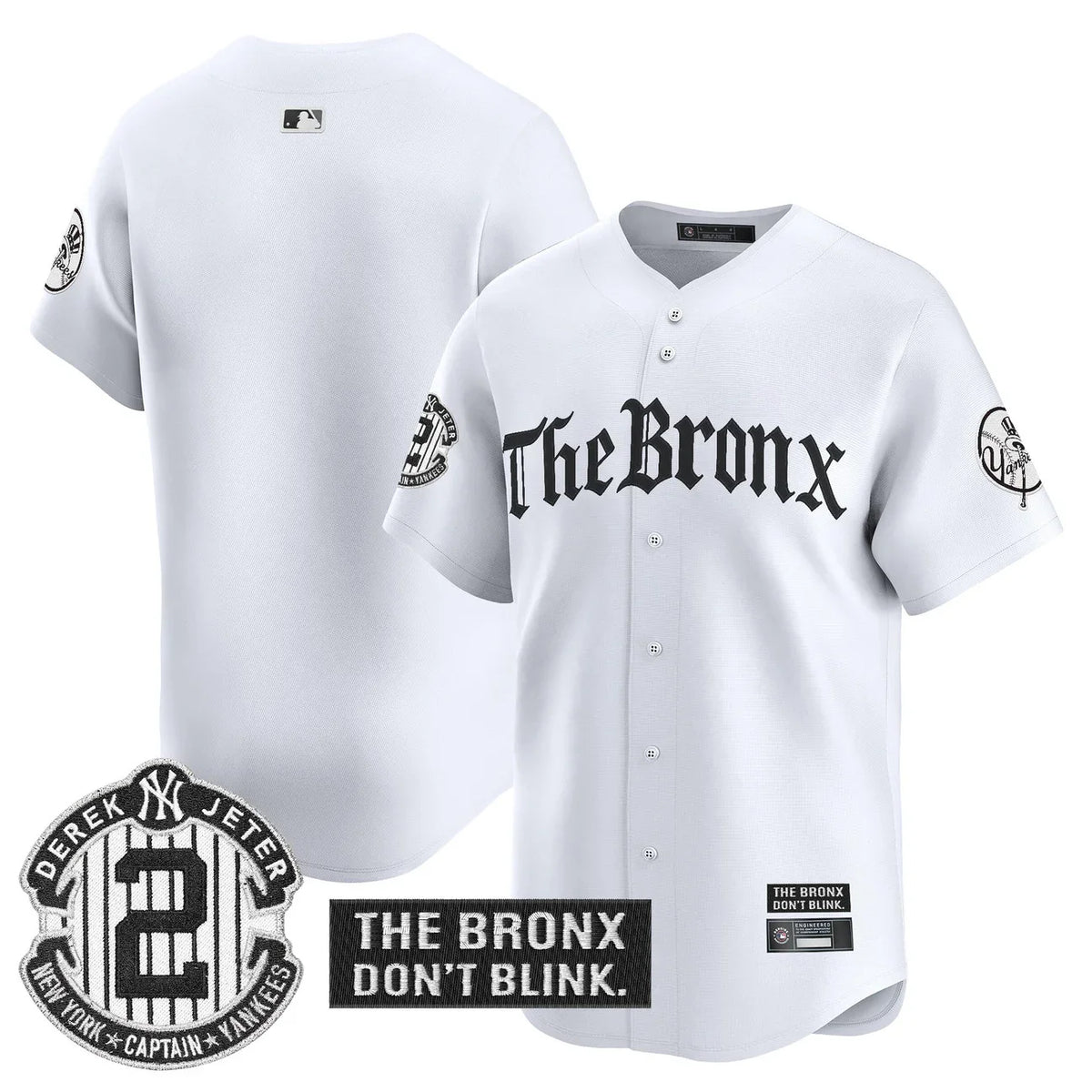 Men's Yankees 'The Bronx - Gothic Ink Drop Edition' Vapor Premier Limited Jersey - All Stitched