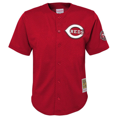Ken Griffey Jr. Cincinnati Reds Mitchell & Ness Youth Cooperstown Collection Mesh Batting Practice Jersey - Red