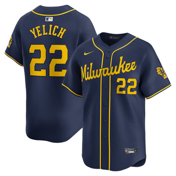 Christian Yelich Milwaukee Brewers Nike Alternate Limited Player Jersey – Navy