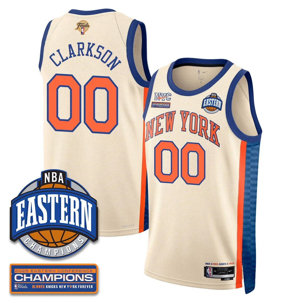New York Knicks 2026 NBA Eastern Conference Champions Vapor Jersey - Stitched
