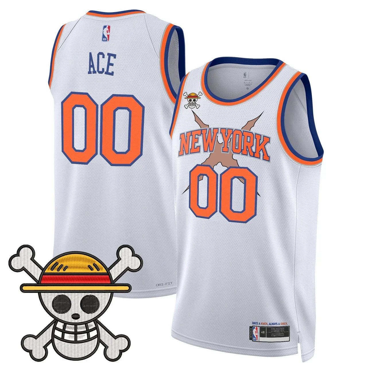 Men's New York Knicks x One Piece Swingman Jersey- Stitched