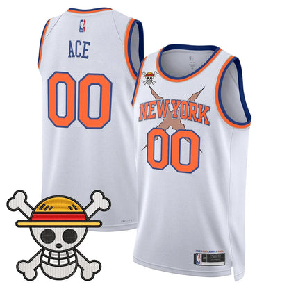 Men's New York Knicks x One Piece Swingman Jersey- Stitched