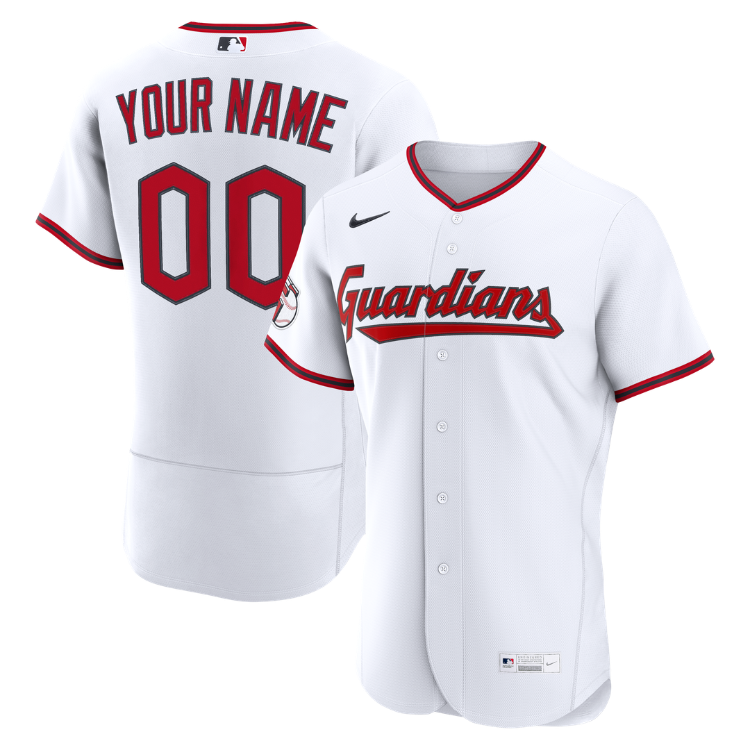 Cleveland Guardians Nike Home Authentic Custom Jersey - White