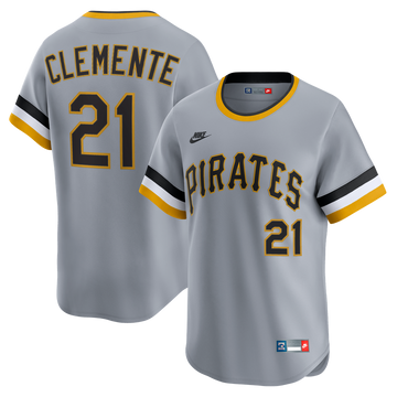 Roberto Clemente Pittsburgh Pirates Nike Throwback Cooperstown Collection Limited Jersey - Gray