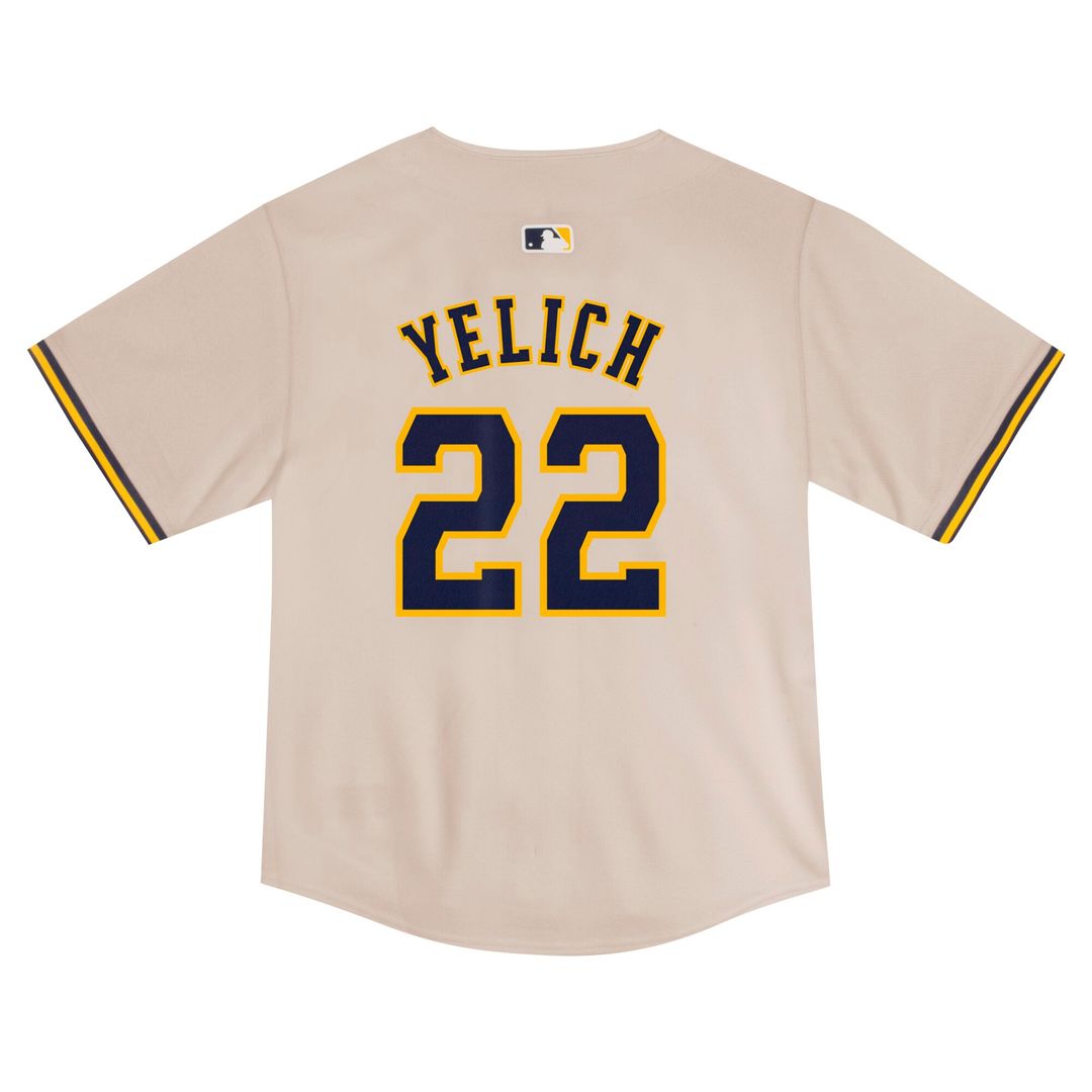 Christian Yelich Milwaukee Brewers Nike Toddler Home Game Jersey - Cream