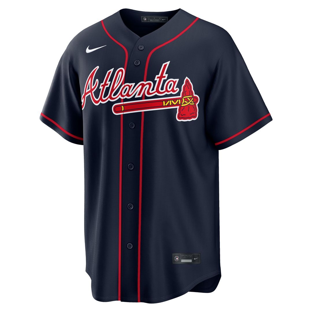Atlanta Braves Nike Alternate Replica Custom Jersey - Navy