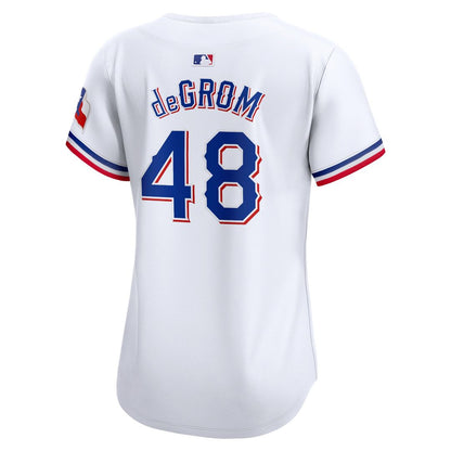 Jacob deGrom Texas Rangers Nike Women's Home Limited Player Jersey - White