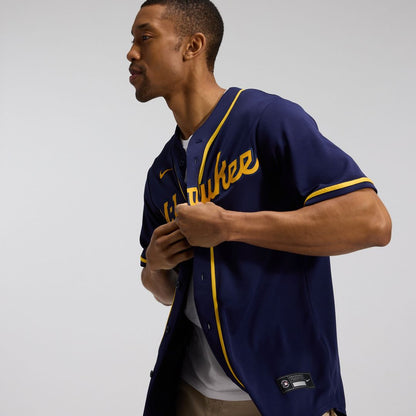 Milwaukee Brewers Nike Home Replica Team Jersey - Cream