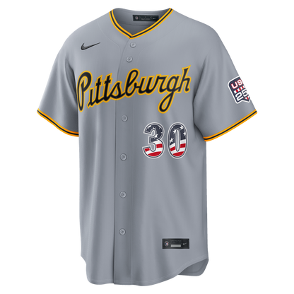 Paul Skenes Pittsburgh Pirates Nike USA 250 Fourth of July Road Stadium Jersey - Gray