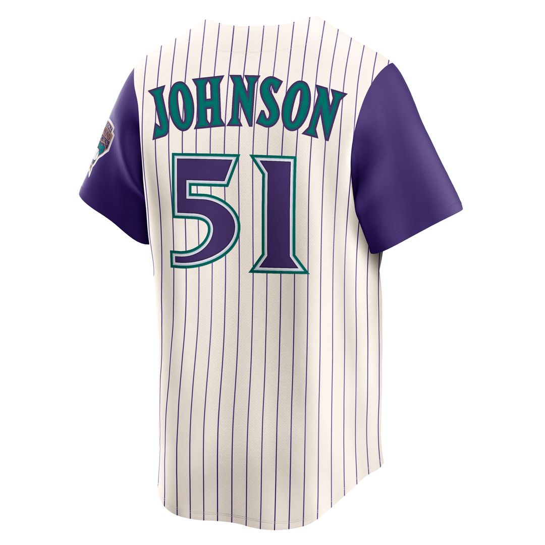 Randy Johnson Arizona Diamondbacks Nike Throwback Cooperstown Collection Limited Jersey - Cream