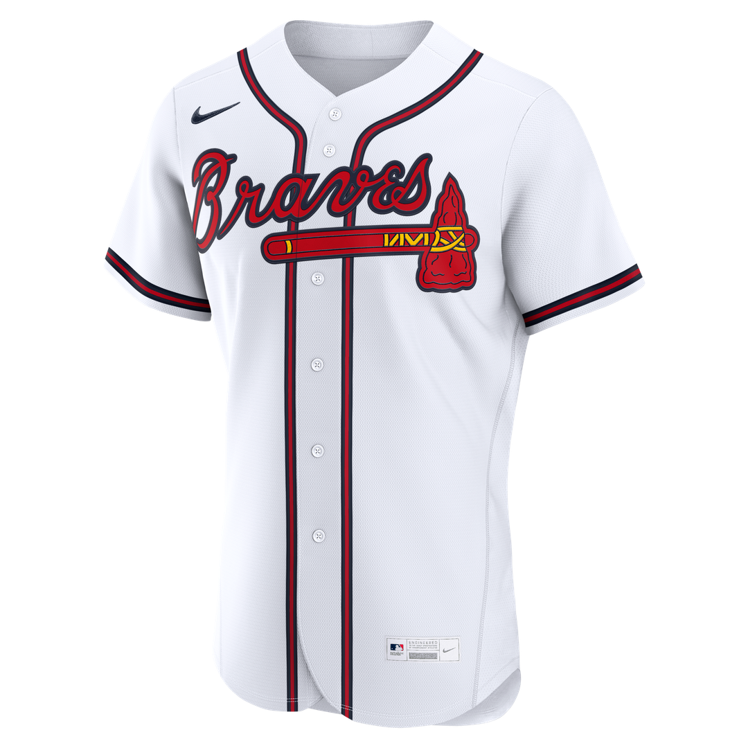 Atlanta Braves Nike Home Authentic Custom Jersey - White
