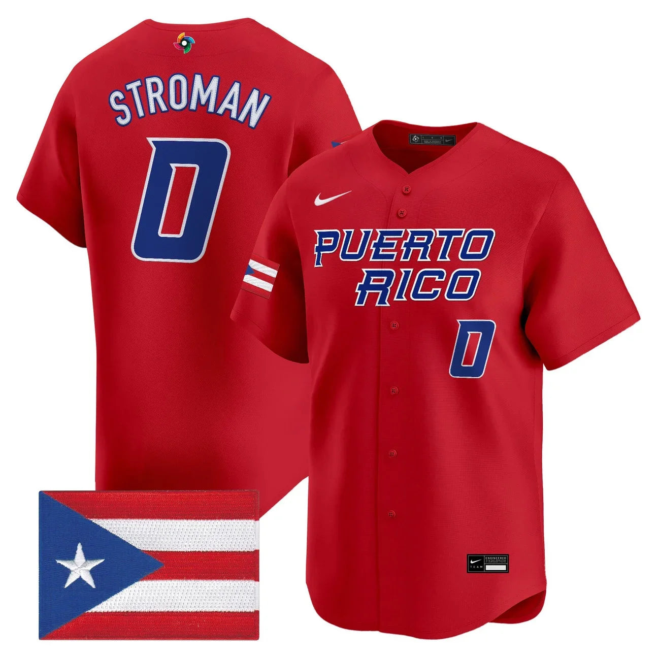 Men's Team Puerto Rico World Baseball Classic Vapor Premier Jersey - 2026 Roster - All Stitched