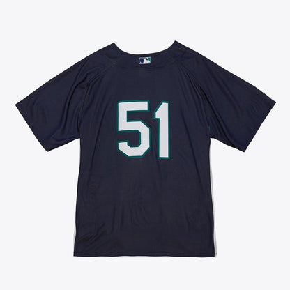 Ichiro Suzuki Seattle Mariners Mitchell & Ness Big & Tall Cooperstown Mesh Batting Practice Jersey - Navy