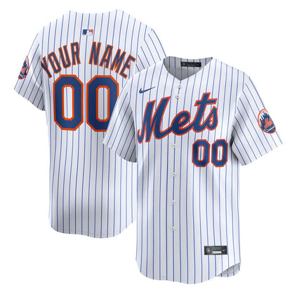 New York Mets Nike Home Limited Custom Jersey - White