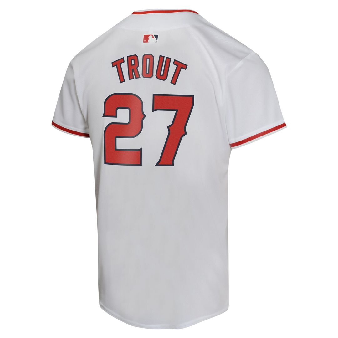 Mike Trout Los Angeles Angels Nike Youth Home Game Player Jersey - White