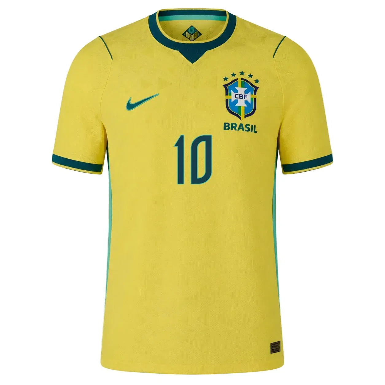 Brazil Neymar Jr. Match Authentic Home Jersey 2026 (Yellow/Teal)