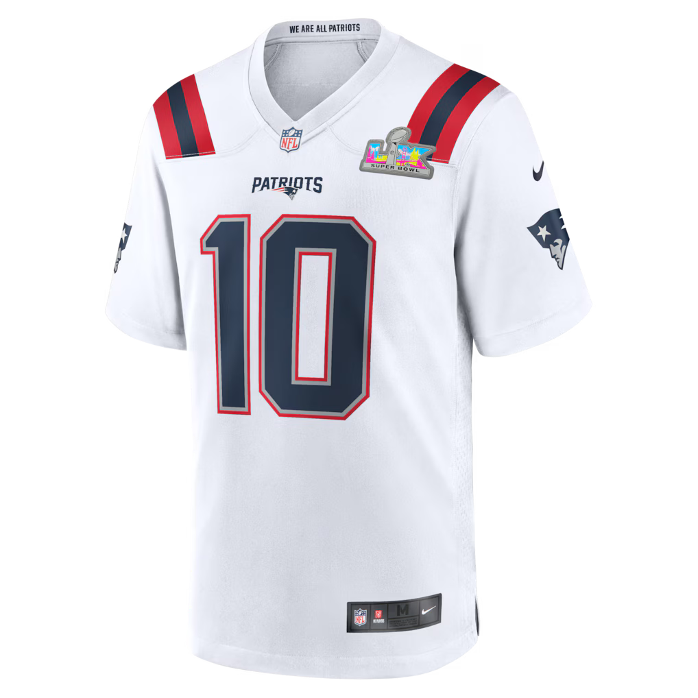 New England Patriots Road Game Super Bowl LX Patch Jersey - White