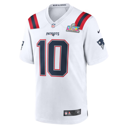 New England Patriots Road Game Super Bowl LX Patch Jersey - White