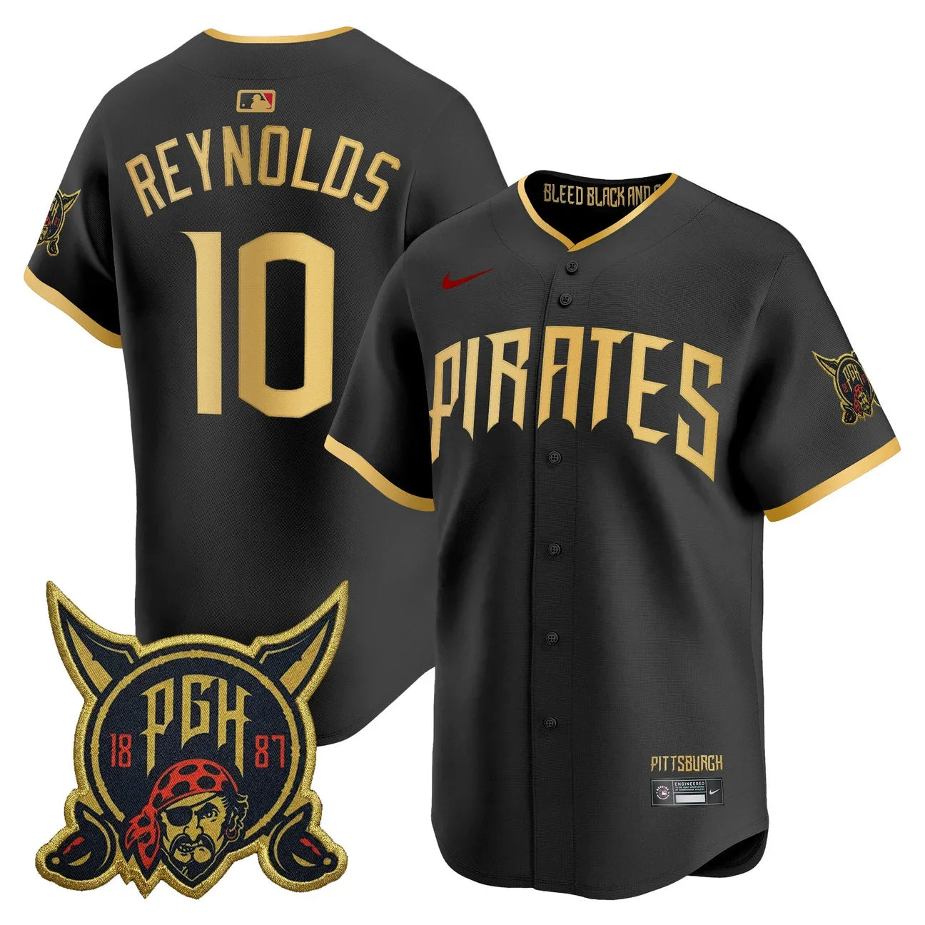 Pittsburgh Pirates 2026 City Connect Vapor Premier Limited Jersey - All Stitched - Black