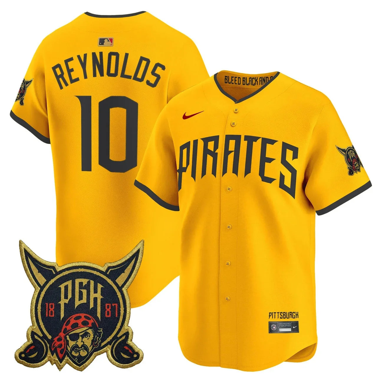 Pittsburgh Pirates 2026 City Connect Vapor Premier Limited Jersey - All Stitched - Gold